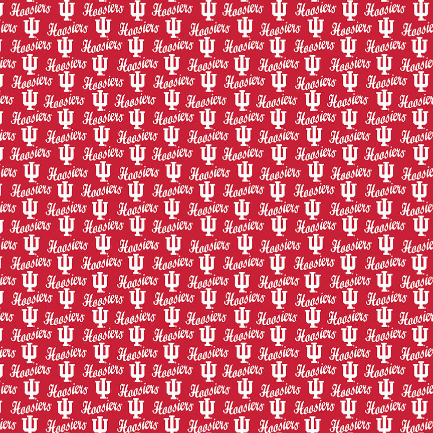 NCAA-Indiana Mini Packed Logo Cotton W43 - 15 Yd Bolt