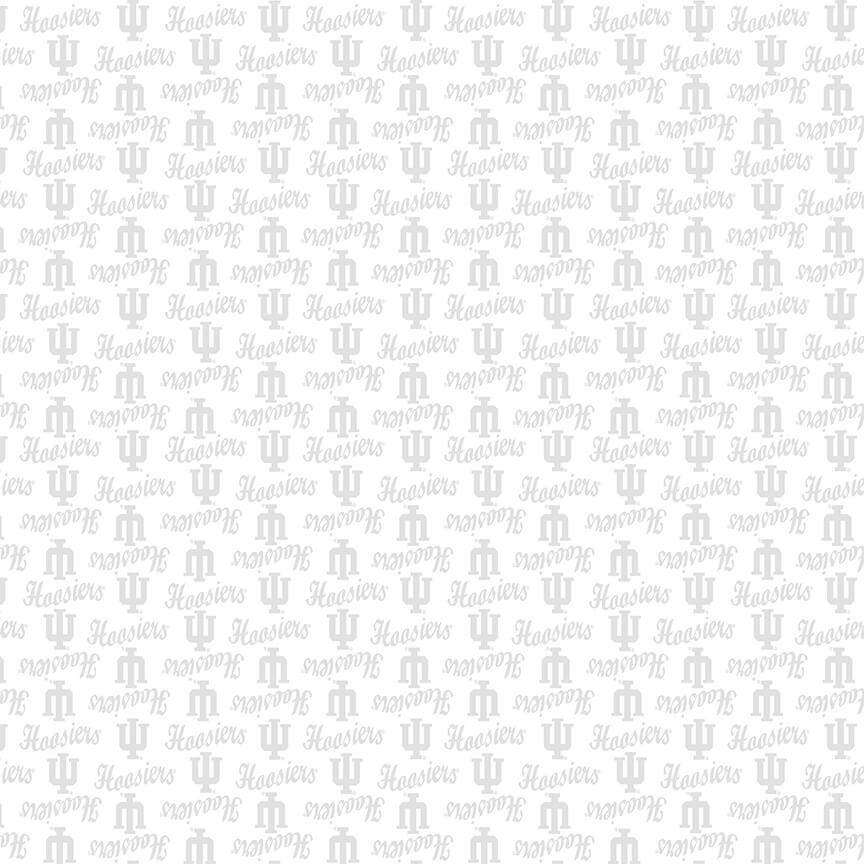 NCAA-Indiana White on White Mini Packed Cotton W43 - 15 Yd Bolt