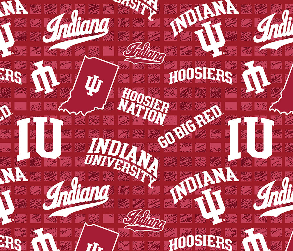 NCAA-Indiana All Over Print Wideback Cotton W108 - 19 Yd Bolt