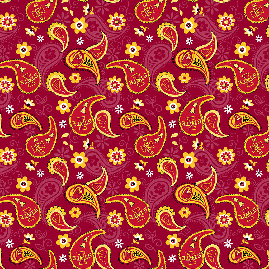 NCAA-Iowa State Paisley Cotton - 15 Yd Bolt