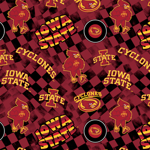NCAA-Iowa State Check AlloverCotton W43 - 15 Yd Bolt