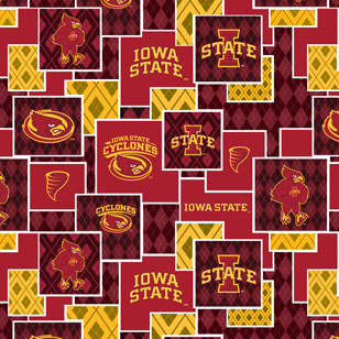 NCAA-Iowa State Argyle BoxesCotton W43 - 15 Yd Bolt