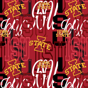 NCAA-Iowa State LettersCotton W43 - 15 Yd Bolt