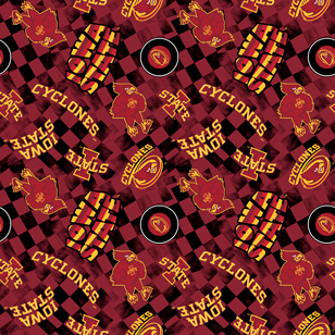 NCAA- Iowa State Red Canvas Duck Cloth Cotton W43 - 15 Yd Bolt