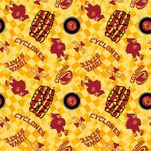 NCAA- Iowa State Yellow Canvas Duck Cloth Cotton W43 - 15 Yd Bolt
