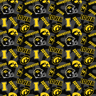 NCAA-Iowa Tone On Tone Cotton W43 - 15 Yd Bolt