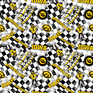 NCAA- Iowa White Canvas Duck Cloth Cotton W43 - 15 Yd Bolt