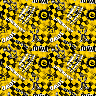 NCAA- Iowa Yellow Canvas Duck Cloth Cotton W43 - 15 Yd Bolt