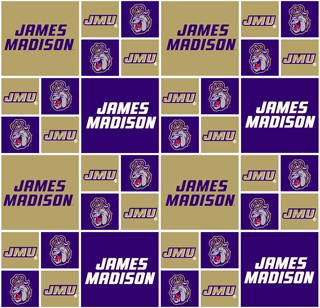 NCAA - James Madision Block Cotton W43 - 15 Yd Bolt