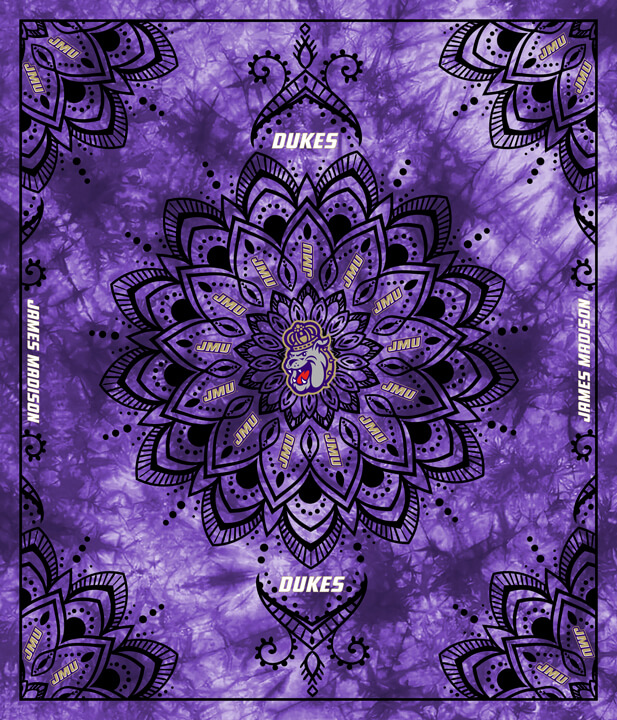 NCAA-James Madison Collegiate Tapestry Finished Panel Size 48"X56"
