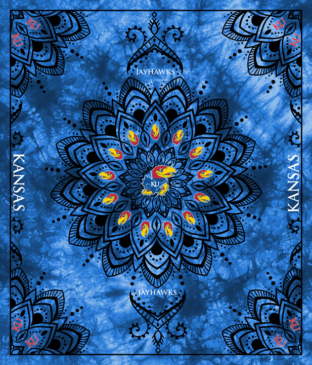 NCAA-Kansas Collegiate Tapestry Finished Panel Size 48"X56"