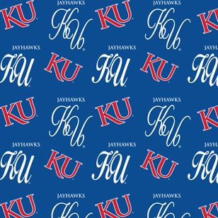 NCAA-Kansas LettersCotton W43 - 15 Yd Bolt
