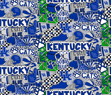 NCAA-Kentucky Pop Art Cotton W43 - 15 Yd Bolt