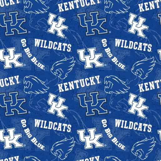 NCAA-Kentucky Tone On Tone Cotton W43 - 15 Yd Bolt