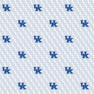 NCAA-Kentucky White Block Letter A/O Cotton W43 - 15 Yd Bolt