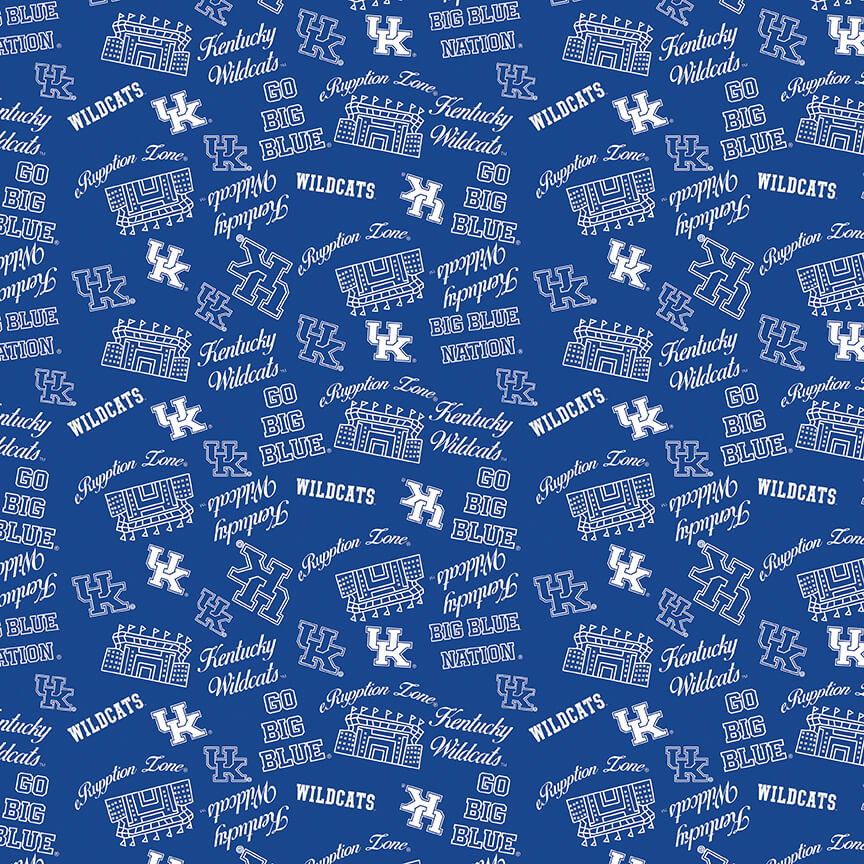 NCAA-Kentucky Mini Stadium Logo Cotton W43 - 15 Yd Bolt