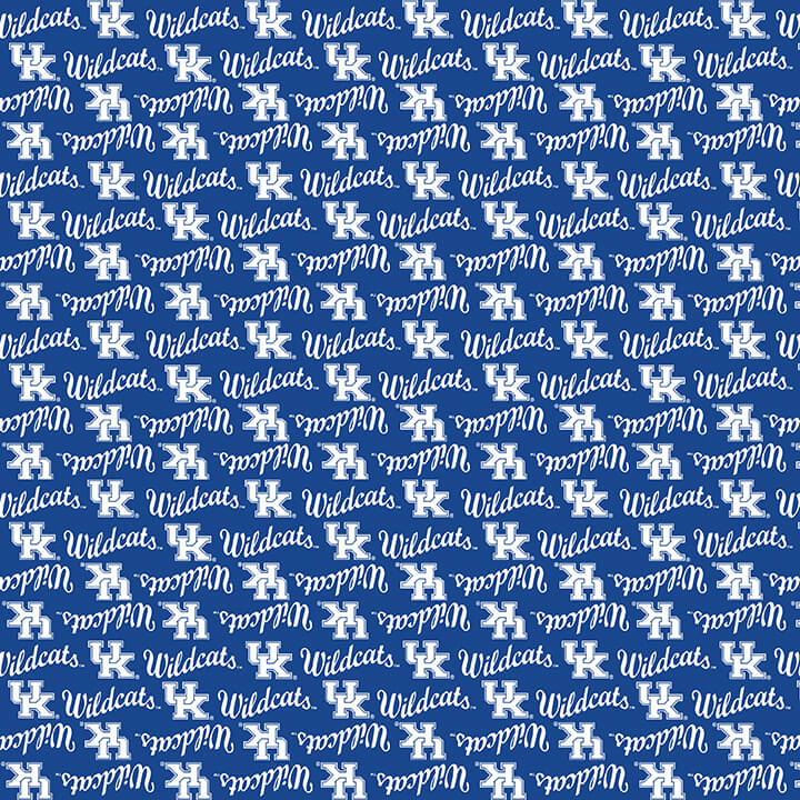 NCAA-Kentucky Mini Packed Logo Cotton W43 - 15 Yd Bolt