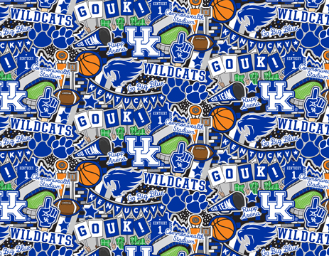 NCAA-Kentucky Doodle Allover Cotton W43 - 15 Yd Bolt