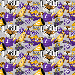 NCAA-Louisiana Collegiate Mascot Cotton W43 - 15 Yd Bolt