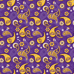 NCAA-Louisiana Paisley Cotton W43 - 15 Yd Bolt