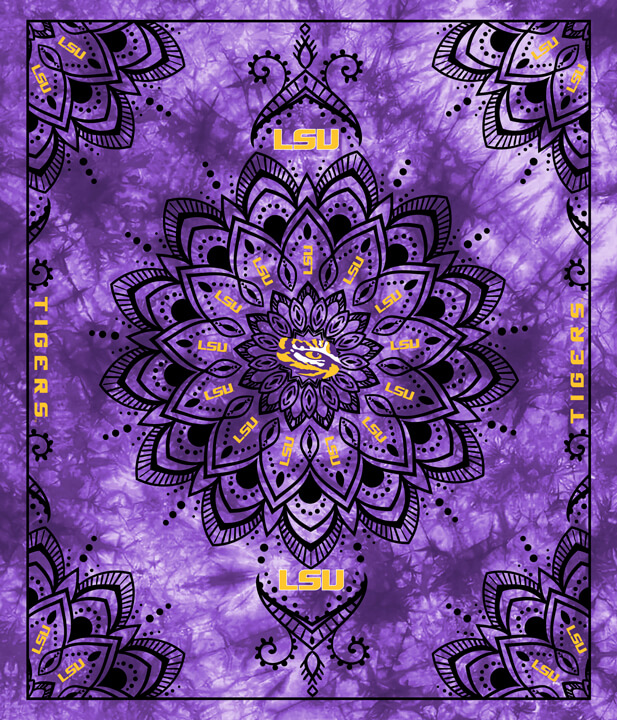 NCAA-Louisiana Collegiate Tapestry Finished Panel Size 48"X56"