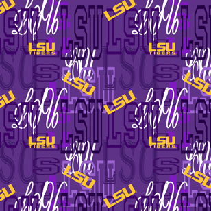 NCAA-Louisiana LettersCotton W43 - 15 Yd Bolt