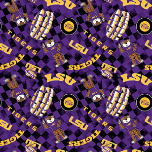NCAA-Louisiana Purple Canvas Duck Cloth Cotton W43 - 15 Yd Bolt