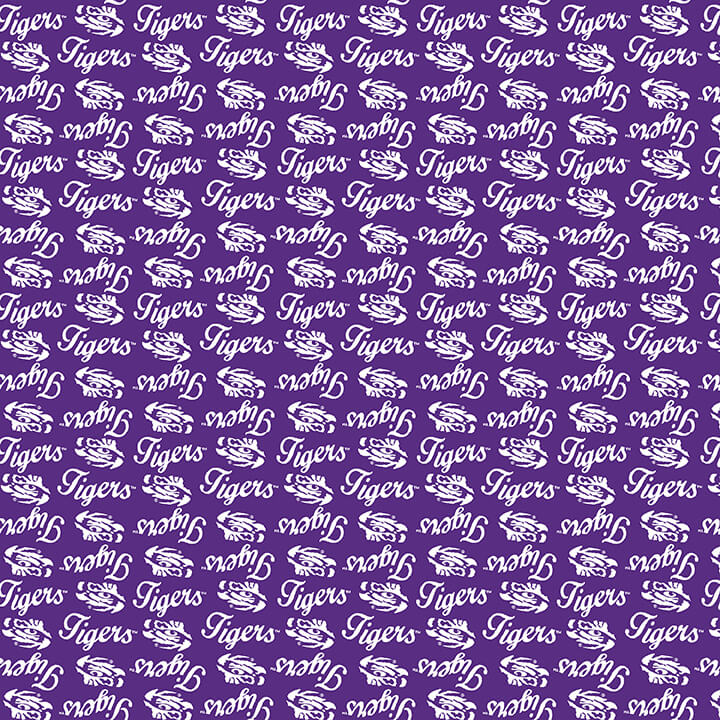 NCAA-LSU Mini Packed Logo Cotton W43 - 15 Yd Bolt