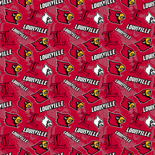NCAA-Louisville Tone On Tone Cotton W43 - 15 Yd Bolt