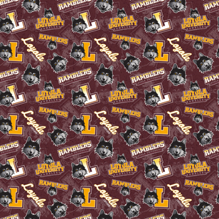NCAA-Loyola Chicago Tone On Tone Cotton W43 - 15 Yd Bolt