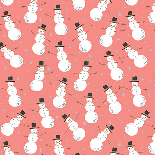 Merry Snowman Medium Peach Jam
