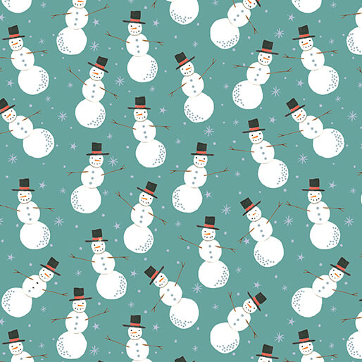 Merry Snowman Medium Turquoise