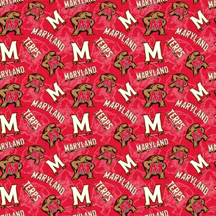 NCAA-Maryland Tone On Tone Cotton W43 - 15 Yd Bolt