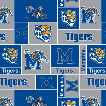 NCAA-Memphis Fleece W58 - 12 Yd Bolt