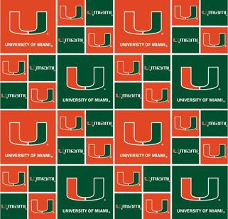 NCAA-Miami Cotton W43 - 15 Yd Bolt
