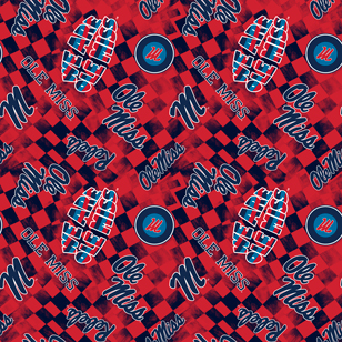 NCAA- Mississippi Red Canvas Duck Cloth Cotton W43 - 15 Yd Bolt