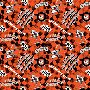 NCAA- Oklahoma State Orange Canvas Duck Cloth Cotton W43 - 15 Yd Bolt