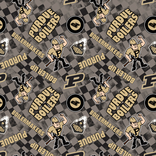 NCAA- Purdue Gray Canvas Duck Cloth Cotton W43 - 15 Yd Bolt