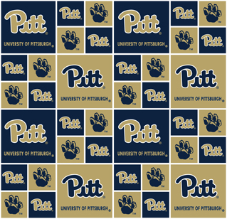 NCAA - University Of Pittsburgh Block Cotton W43 - 15 Yd Bolt