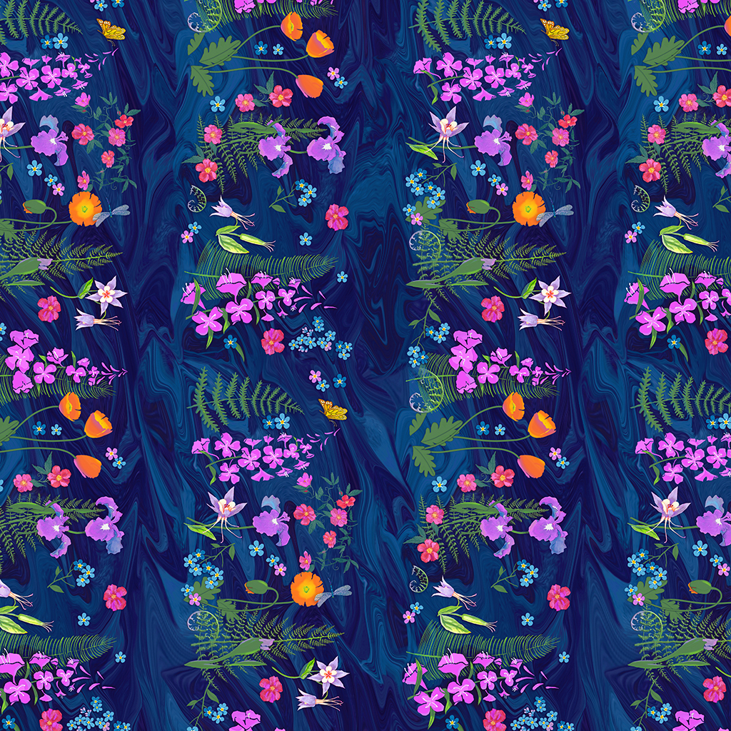 Wildflowers Pictorial Stripe - AK Exclusive