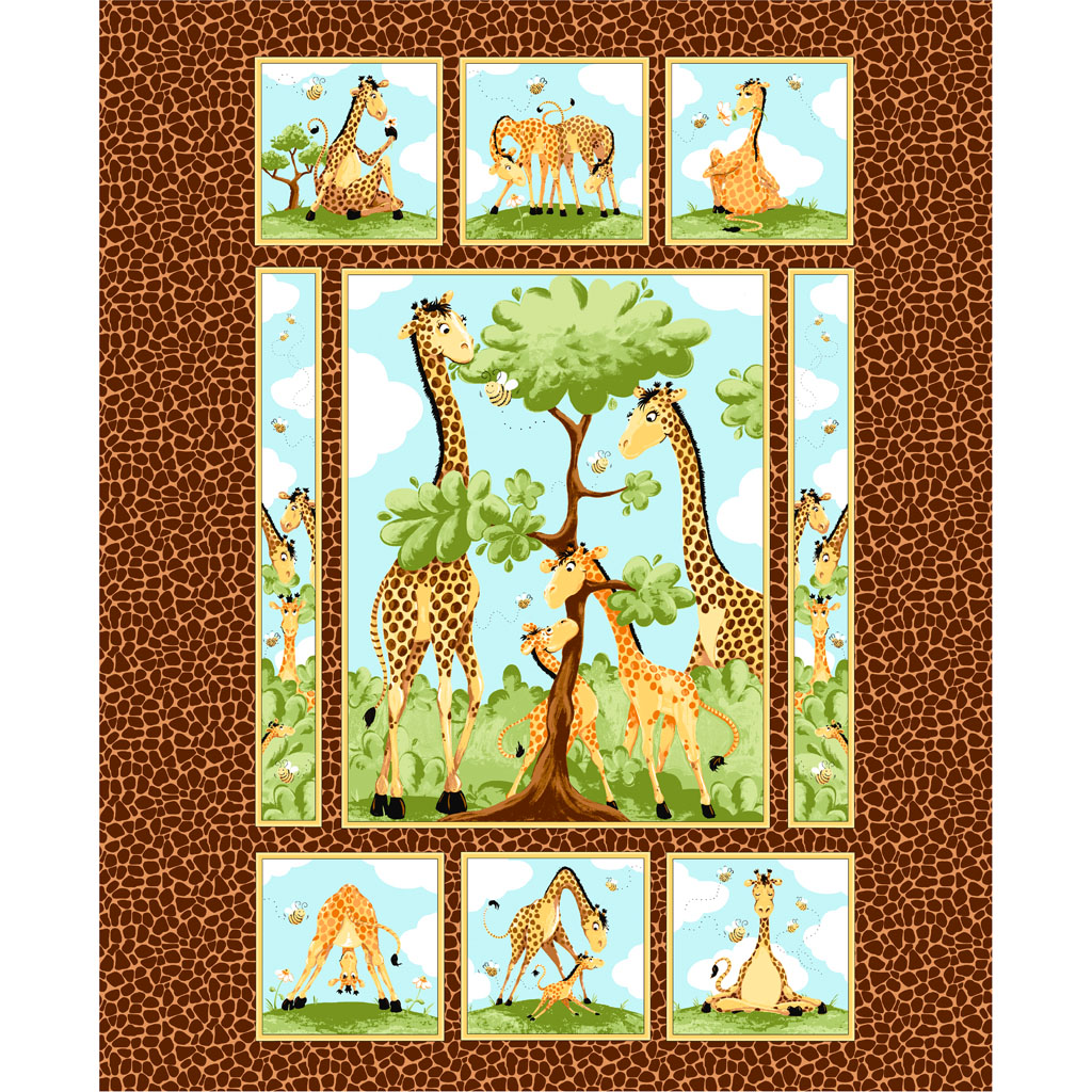 Zoe the Giraffe 36" Quilt Panel