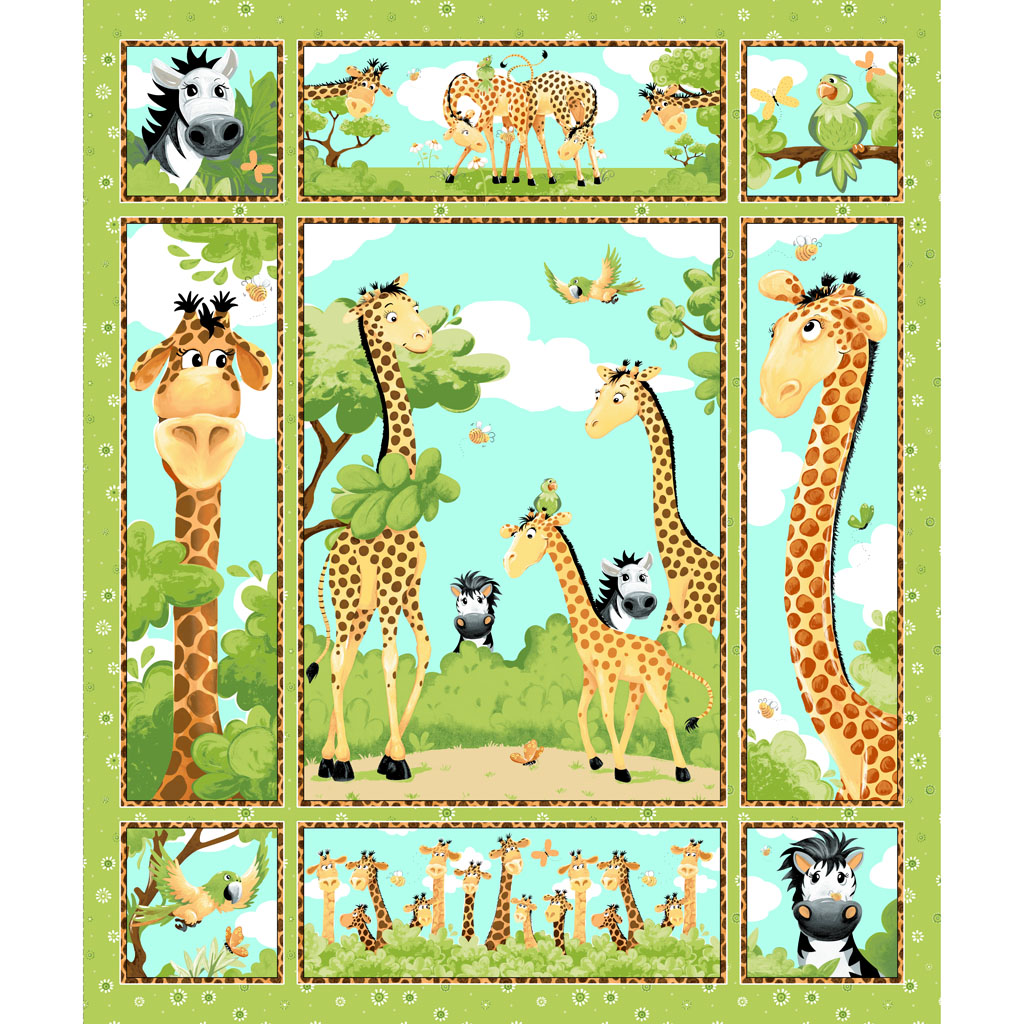 Zoe the Giraffe 36" Quilt Panel