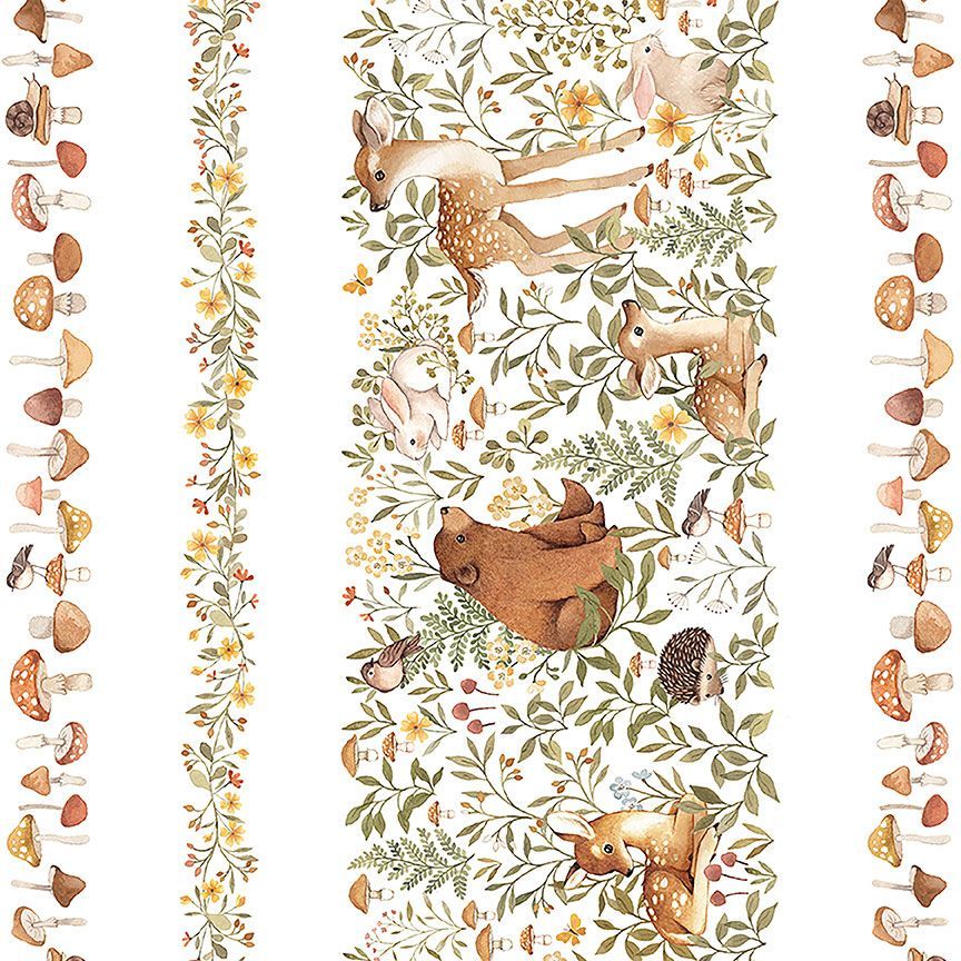 WOODLAND FRIENDS STRIPE