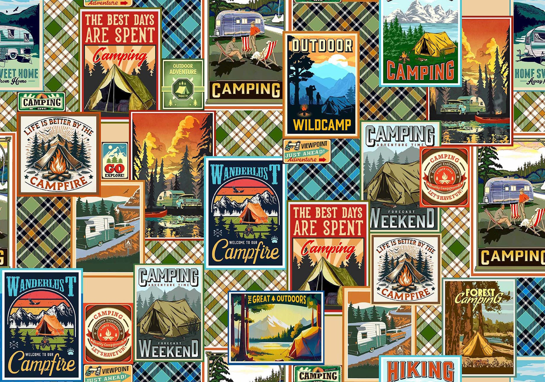 Girls Gone Camping by Michael Miller