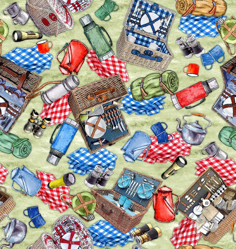 Girls Gone Camping by Michael Miller