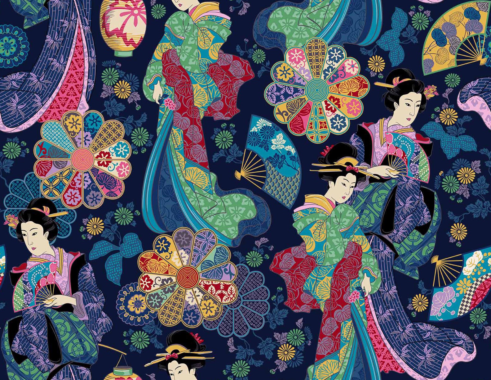 Kamakura Sisters by Michael Miller