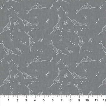 Calm Waters Narwhals Gray