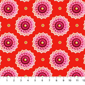 June Dahlias Red