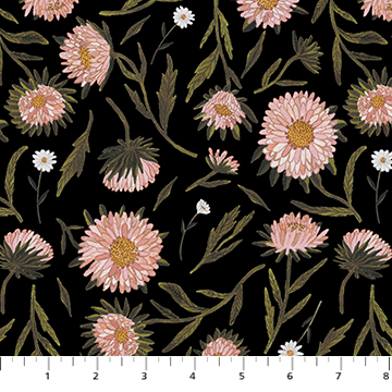 Nature Trail Large Floral Black