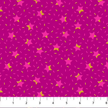 Party Time Stars Fuchsia